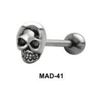 Skull Shaped S316L Tongue Piercing MAD-41